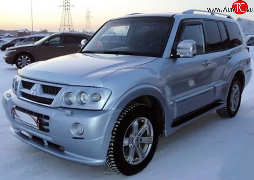 10 599 р. Накладка переднего бампера Sport Mitsubishi Pajero 3 V70 дорестайлинг (1999-2003) (Неокрашенная)  с доставкой в г. Тольятти