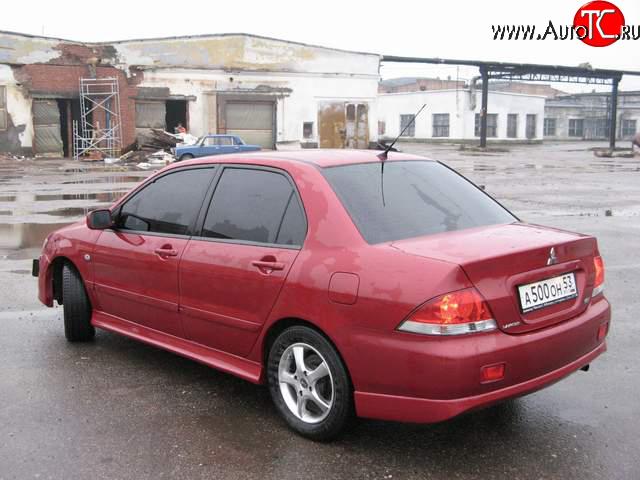 4 049 р. Накладка заднего бампера на Mitsubishi Lancer 9 2-ой рестайлинг седан (2005-2009)  с доставкой в г. Тольятти