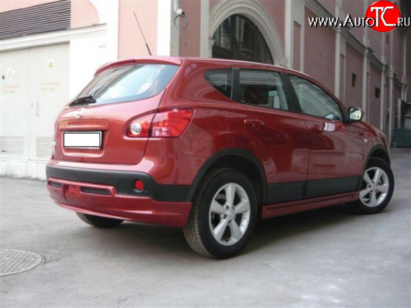 5 199 р. Накладка заднего бампера Городская Легенда Nissan Qashqai 1 дорестайлинг (2007-2010) (Неокрашенная)  с доставкой в г. Тольятти