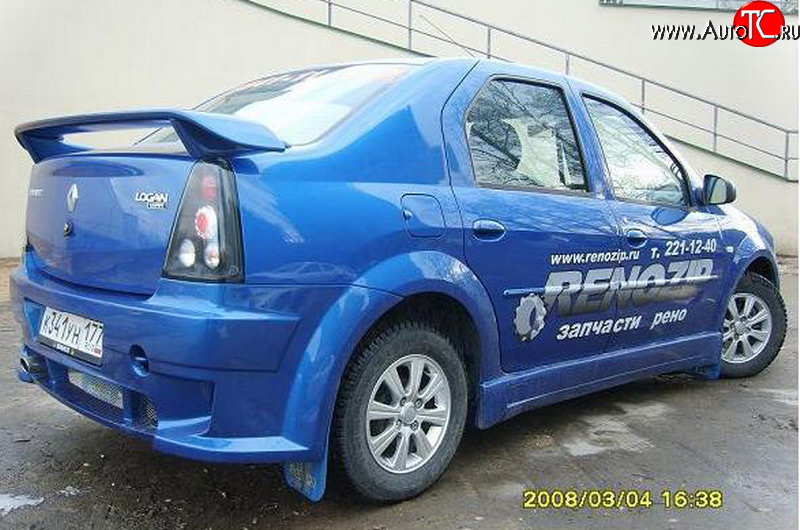 6 499 р. Низкий спойлер Power DM Renault Logan 1 дорестайлинг (2004-2010) (Неокрашенный)  с доставкой в г. Тольятти