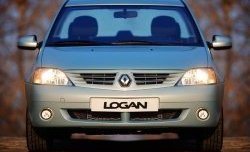 2 999 р. Передний бампер SAT Renault Logan 1 дорестайлинг (2004-2010) (Неокрашенный)  с доставкой в г. Тольятти. Увеличить фотографию 2