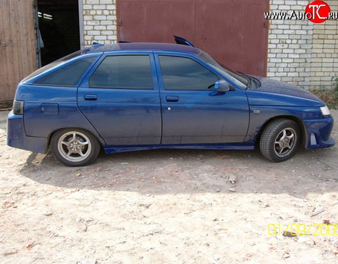 1 299 р. Пороги накладки M-VRS Лада 2112 хэтчбек (1999-2008) (Неокрашенные)  с доставкой в г. Тольятти