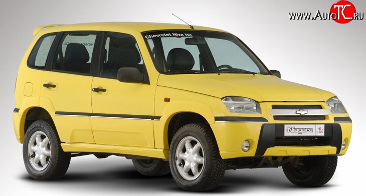 4 499 р. Комплект накладок на двери Ниагара Chevrolet Niva 2123 дорестайлинг (2002-2008) (Неокрашенные)  с доставкой в г. Тольятти