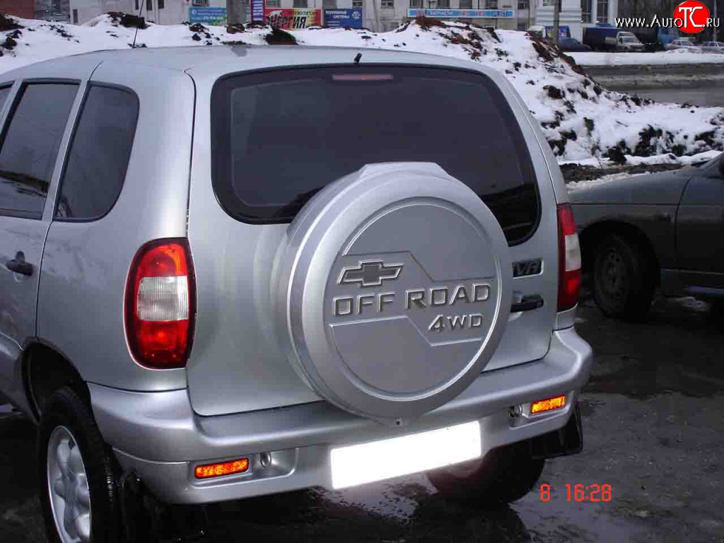 3 659 р. Бокс запасного колеса Off-Road Лада 2123 (Нива Шевроле) 1 рестайлинг (2009-2020) (Неокрашенный)  с доставкой в г. Тольятти