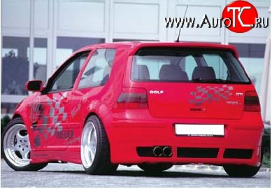 4 399 р. Накладка заднего бампера Sunrise Volkswagen Golf 4 (1997-2003)  с доставкой в г. Тольятти