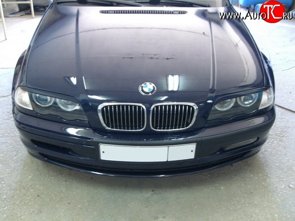 1 149 р. Реснички CarZone  BMW 3 серия  E46 (1998-2001) седан дорестайлинг (Неокрашенные)  с доставкой в г. Тольятти