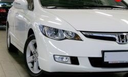 1 149 р. Реснички Mugen  Honda Civic  FD (2005-2011) седан дорестайлинг, седан рестайлинг (Неокрашенные)  с доставкой в г. Тольятти. Увеличить фотографию 3