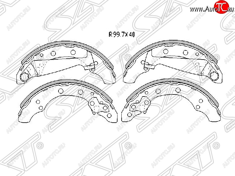 1 599 р. Колодки тормозные SAT (передние) Skoda Fabia Mk2 хэтчбэк рестайлинг (2010-2014)  с доставкой в г. Тольятти