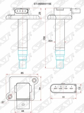 Катушка зажигания SAT Audi TT 8N дорестайлинг, купе (1998-2003)