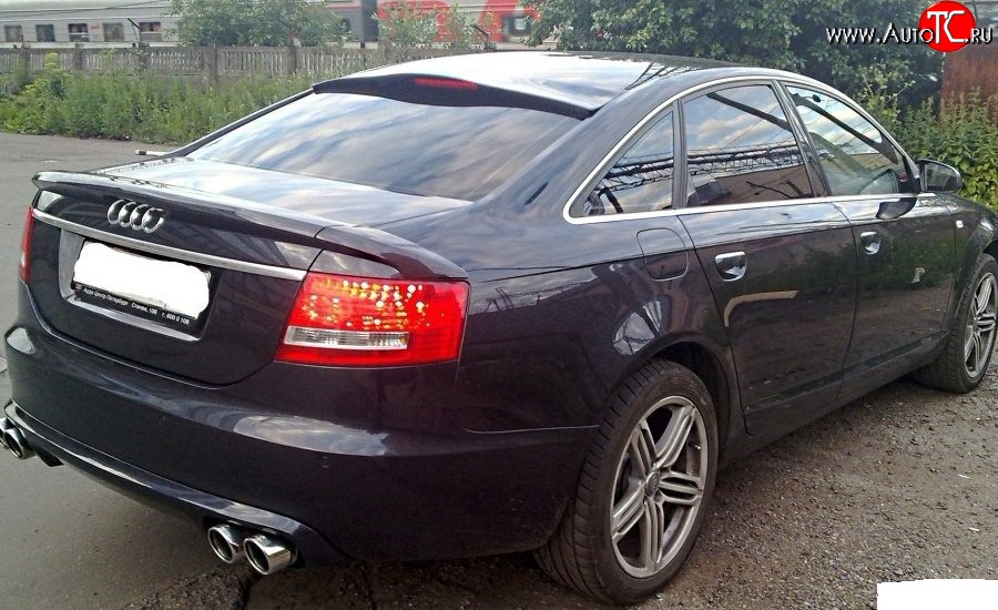 6 999 р. Козырёк на заднее лобовое стекло Sport Audi A6 C6 дорестайлинг, седан (2004-2008)  с доставкой в г. Тольятти