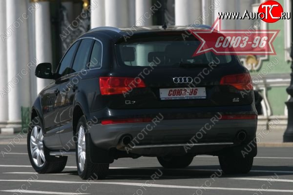 13 184 р. Защита заднего бампера Souz-96 (d 42) Audi Q7 4L дорестайлинг (2005-2009)  с доставкой в г. Тольятти