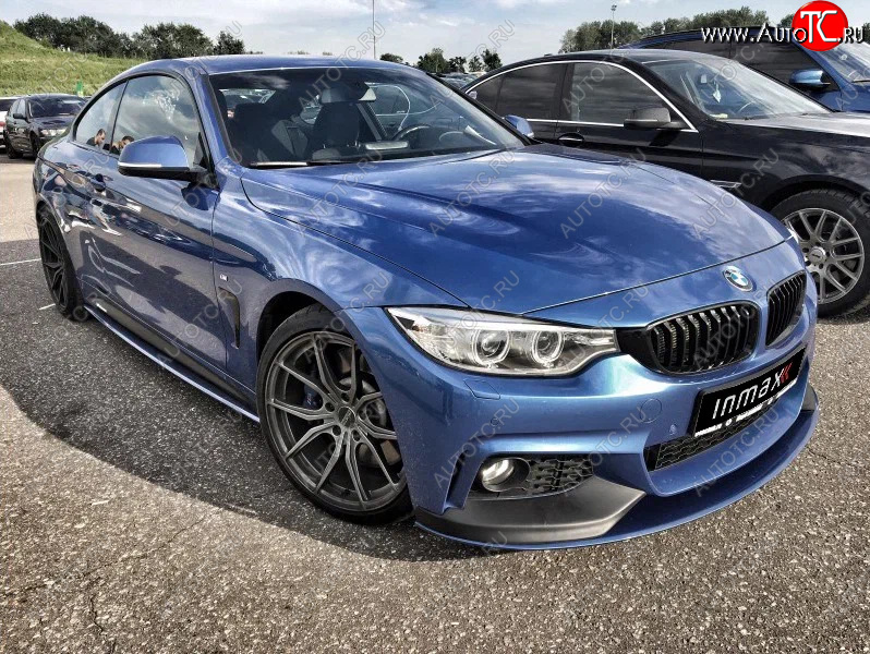 14 499 р. Сплиттер переднего бампера М-Perfomance BMW 4 серия F36 лифтбэк рестайлинг (2017-2020) (цвет: черный матовый)  с доставкой в г. Тольятти