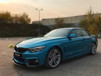 14 499 р. Сплиттер переднего бампера М-Perfomance BMW 4 серия F36 лифтбэк рестайлинг (2017-2020) (цвет: черный матовый)  с доставкой в г. Тольятти. Увеличить фотографию 3