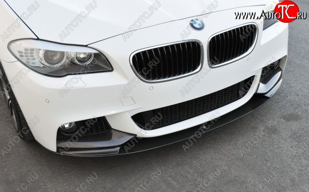 10 849 р. Накладка на передний бампер M-Performance BMW 5 серия F10 рестайлинг, седан (2013-2017) (Неокрашенная)  с доставкой в г. Тольятти