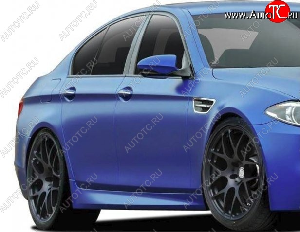 9 049 р. Пороги накладки M-Style BMW 5 серия F10 седан дорестайлинг (2009-2013) (Неокрашенные)  с доставкой в г. Тольятти