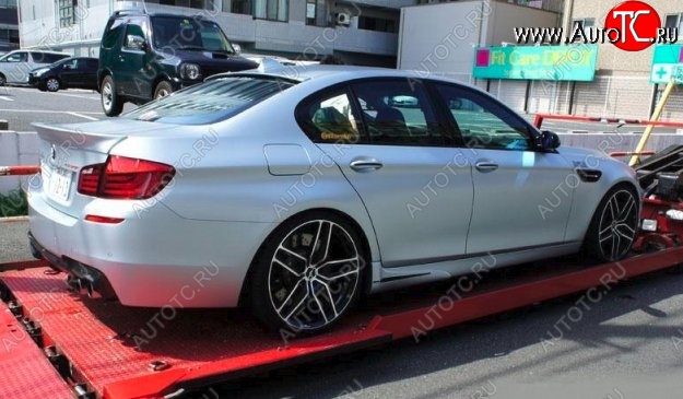 6 749 р. Лип спойлер CT v1 BMW 5 серия F10 седан дорестайлинг (2009-2013) (Неокрашенный)  с доставкой в г. Тольятти