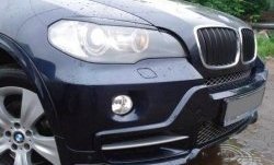 1 499 р. Реснички на фары CT BMW X5 E70 дорестайлинг (2006-2010) (Неокрашенные)  с доставкой в г. Тольятти. Увеличить фотографию 2