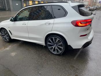 23 499 р. Диффузор заднего бампера М-Perfomance с элеронами BMW X5 G05 (2018-2022) Inmax (цвет: черный глянец)  с доставкой в г. Тольятти. Увеличить фотографию 6