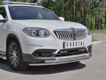 16 549 р. Защита переднего бампера (2 трубыØ42 мм, нержавейка) SLITKOFF Brilliance V5 (2012-2018)  с доставкой в г. Тольятти. Увеличить фотографию 4