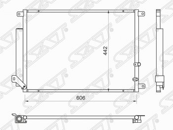 Радиатор кондиционера SAT Cadillac CTS седан (2007-2013)