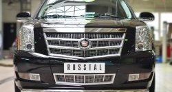 16 299 р. Одинарная защита переднего бампера диаметром 76 мм SLITKOFF Cadillac Escalade GMT926 джип 5 дв. короткая база (2006-2014)  с доставкой в г. Тольятти. Увеличить фотографию 2