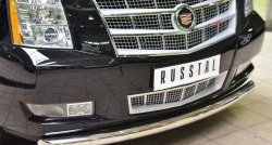 16 299 р. Одинарная защита переднего бампера диаметром 76 мм SLITKOFF Cadillac Escalade GMT926 джип 5 дв. короткая база (2006-2014)  с доставкой в г. Тольятти. Увеличить фотографию 3