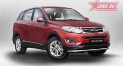 Защита переднего бампера одинарная Souz-96 (d60) Chery Tiggo 5 (T21) дорестайлинг (2014-2017)