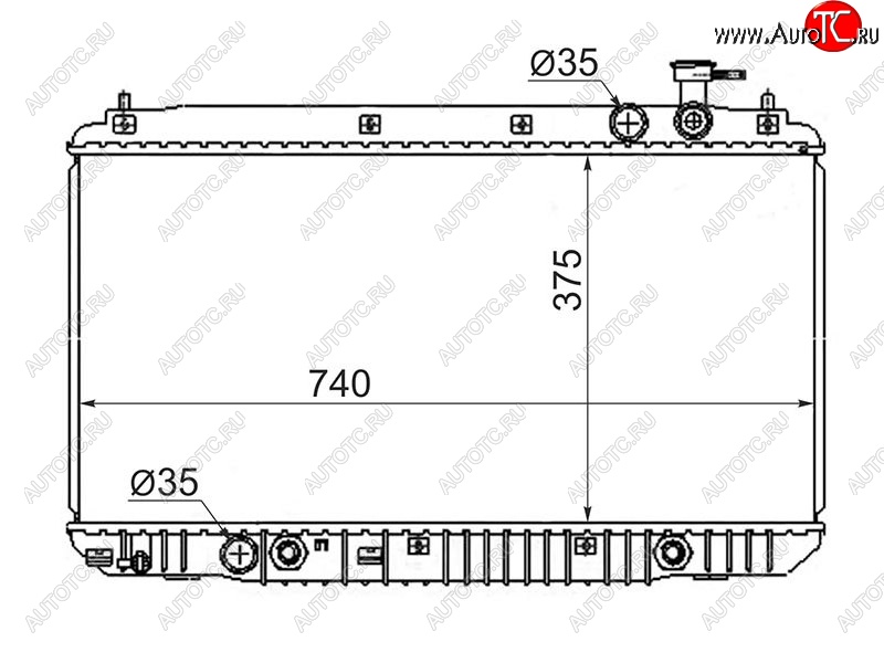 12 549 р. Радиатор двигателя SAT (пластинчатый, МКПП/АКПП, 2.4 4G64) Chery Tiggo T11 дорестайлинг (2005-2013)  с доставкой в г. Тольятти