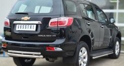 21 799 р. Защита заднего бампера (Ø63 и 42 мм, нержавейка) SLITKOFF Chevrolet Trailblazer GM800 дорестайлинг (2012-2016)  с доставкой в г. Тольятти. Увеличить фотографию 4