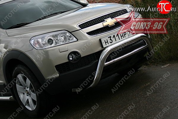 18 314 р. Защита переднего бампера Souz-96 (d76) Chevrolet Captiva  дорестайлинг (2006-2011)  с доставкой в г. Тольятти