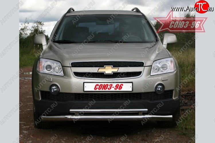 16 514 р. Защита переднего бампера двойная Souz-96 (d76/42) Chevrolet Captiva  дорестайлинг (2006-2011)  с доставкой в г. Тольятти