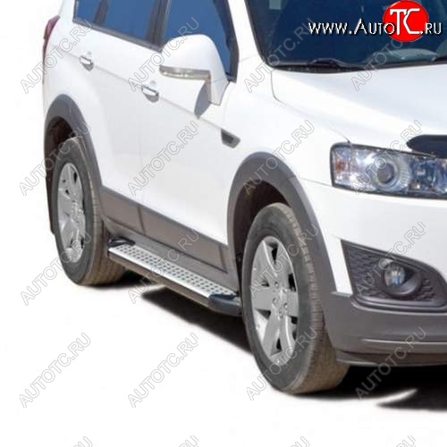 29 899 р. Порожки для ног Бумер (алюминий)  Chevrolet Captiva (2011-2013) 1-ый рестайлинг  с доставкой в г. Тольятти