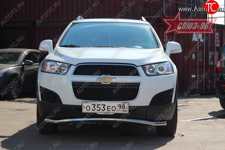 16 469 р. Защита переднего бампера одинарная Souz-96 Premium (d60) Chevrolet Captiva 1-ый рестайлинг (2011-2013)  с доставкой в г. Тольятти