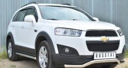 15 449 р. Защита переднего бампера (Ø63 мм волна, нержавейка) SLITKOFF Chevrolet Captiva 2-ой рестайлинг (2013-2016)  с доставкой в г. Тольятти. Увеличить фотографию 4