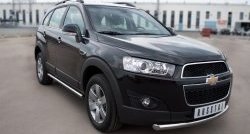 15 349 р. Одинарная защита переднего бампера диаметром 63 мм SLITKOFF Chevrolet Captiva 1-ый рестайлинг (2011-2013)  с доставкой в г. Тольятти. Увеличить фотографию 4