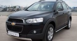 14 999 р. Защита переднего бампера (Ø75х42 мм, нержавейка) Russtal Chevrolet Captiva 1-ый рестайлинг (2011-2013)  с доставкой в г. Тольятти. Увеличить фотографию 4