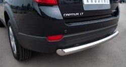 16 999 р. Одинарная защита заднего бампера из трубы диаметром 76 мм SLITKOFF Chevrolet Captiva 1-ый рестайлинг (2011-2013)  с доставкой в г. Тольятти. Увеличить фотографию 2