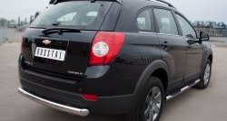 16 999 р. Одинарная защита заднего бампера из трубы диаметром 76 мм SLITKOFF Chevrolet Captiva 1-ый рестайлинг (2011-2013)  с доставкой в г. Тольятти. Увеличить фотографию 4