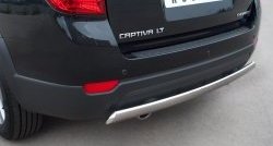 4 879 р. Защита заднего бампера (Ø75x42 мм, нержавейка) Russtal  Chevrolet Captiva (2011-2013) 1-ый рестайлинг  с доставкой в г. Тольятти. Увеличить фотографию 2