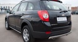 4 879 р. Защита заднего бампера (Ø75x42 мм, нержавейка) Russtal  Chevrolet Captiva (2011-2013) 1-ый рестайлинг  с доставкой в г. Тольятти. Увеличить фотографию 4