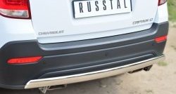 14 999 р. Защита заднего бампера (Ø75x42 мм, нержавейка) Russtal Chevrolet Captiva 2-ой рестайлинг (2013-2016)  с доставкой в г. Тольятти. Увеличить фотографию 2