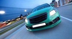 3 529 р. Радиаторная решётка (дорестайлинг) Sport v2 Chevrolet Cruze J305 хэтчбек дорестайлинг (2009-2012) (Неокрашенная)  с доставкой в г. Тольятти. Увеличить фотографию 4