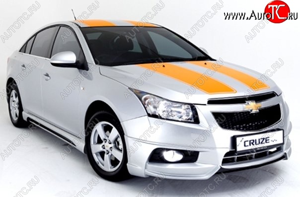 3 999 р. Накладка на передний бампер Extrime Chevrolet Cruze J305 хэтчбек дорестайлинг (2009-2012) (Неокрашенная)  с доставкой в г. Тольятти