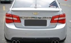 3 299 р. Диффузор заднего бампера с двумя выхлопами Секвентум v1 Chevrolet Cruze J300 седан дорестайлинг (2009-2012) (Неокрашенная)  с доставкой в г. Тольятти. Увеличить фотографию 2