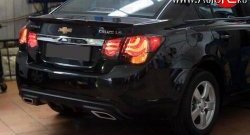 3 589 р. Диффузор заднего бампера Sport Chevrolet Cruze J300 седан дорестайлинг (2009-2012) (Глянец под окраску, Неокрашенный)  с доставкой в г. Тольятти. Увеличить фотографию 7