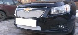 1 559 р. Нижняя сетка на бампер Russtal (хром)  Chevrolet Cruze ( J300,  J305) (2009-2015) седан дорестайлинг, хэтчбек дорестайлинг, седан рестайлинг, хэтчбек рестайлинг  с доставкой в г. Тольятти. Увеличить фотографию 3