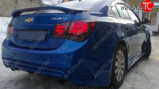 6 699 р. Задний бампер Sport Chevrolet Cruze J300 седан дорестайлинг (2009-2012) (Неокрашенный)  с доставкой в г. Тольятти