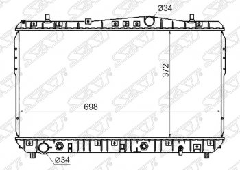 Радиатор двигателя SAT (пластинчатый, 1.4/1.6/1.8, МКПП/АКПП) Chevrolet Lacetti универсал (2002-2013)