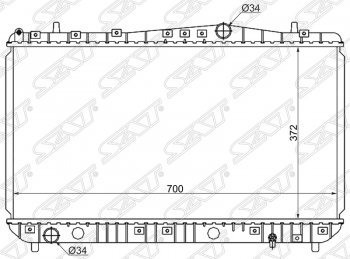 Радиатор двигателя SAT (пластинчатый, 1.4/1.6/1.8, МКПП) Chevrolet Lacetti универсал (2002-2013)