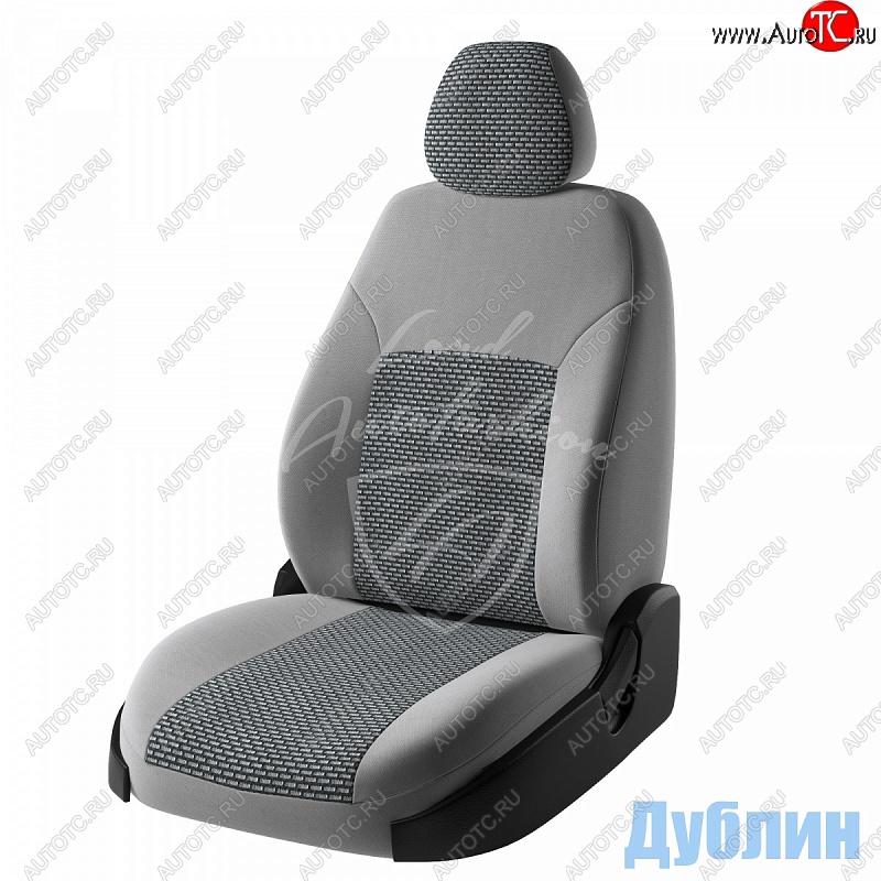 6 699 р. Чехлы для сидений Lord Autofashion Дублин (жаккард) Chevrolet Lacetti универсал (2002-2013) (Серый, вставка Сеул Серый)  с доставкой в г. Тольятти